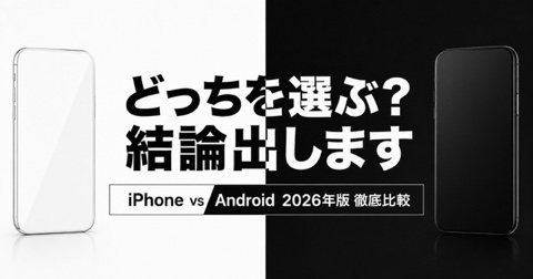 【2026年版】iPhone vs Android 徹底比較！カメラ・動画・コスパ・互換性を初心者目線で全部解説 | デ