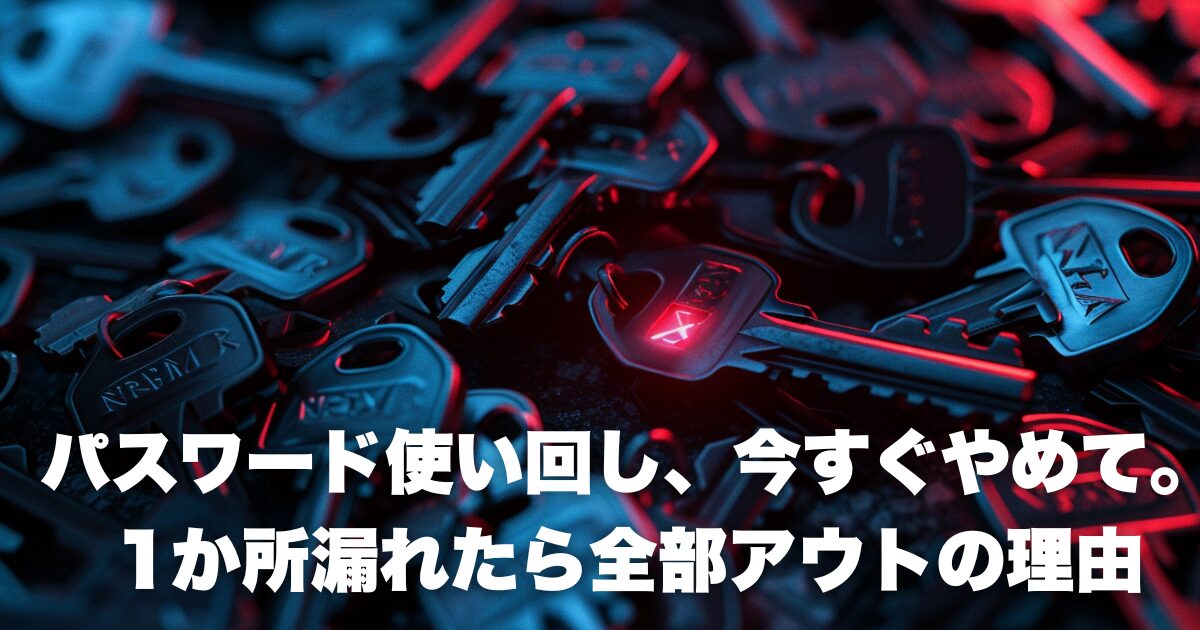 パスワードの「使い回し」が最も危険な理由——今すぐやめるべき習慣と正しい管理術【2026年版】
