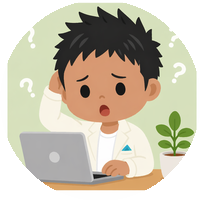 困惑している男性