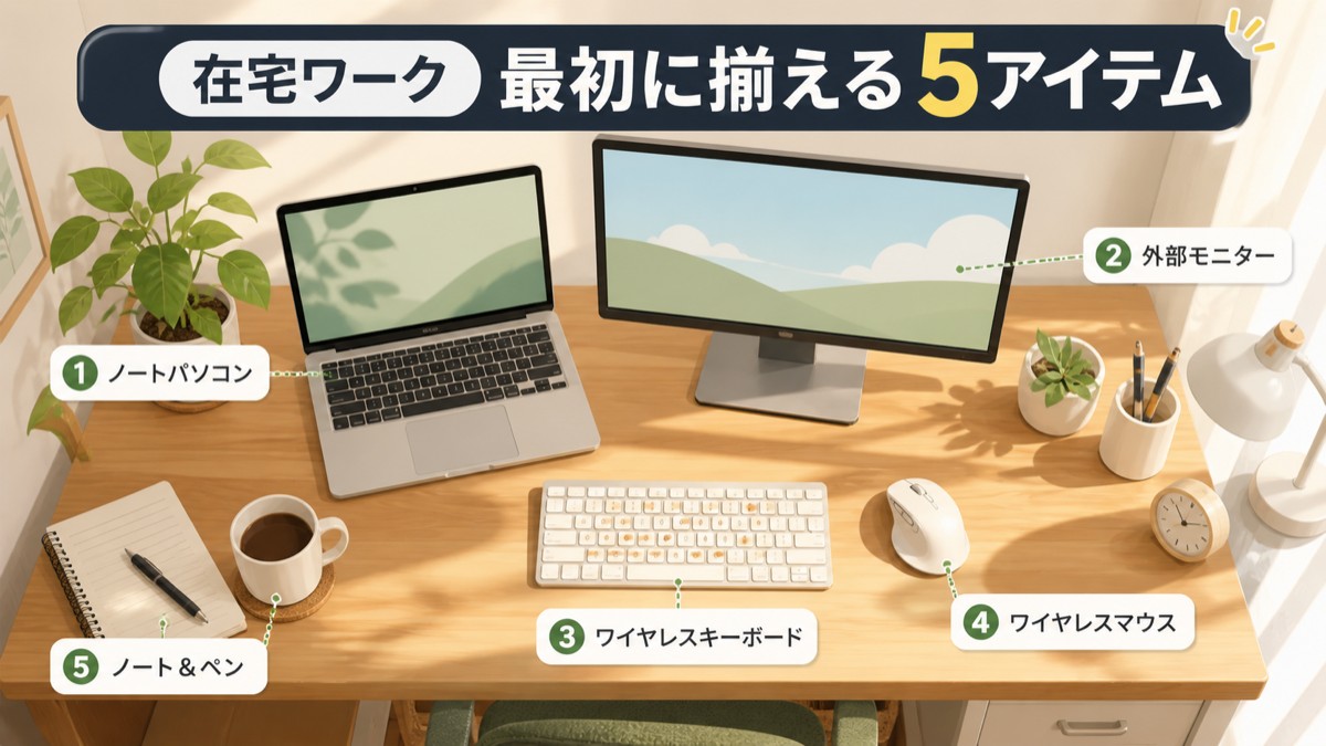 「なんか仕事しにくい」を解消する。在宅ワークで最初に揃えるべき5つのアイテム【予算別15選】【2026年版】 | デジタ