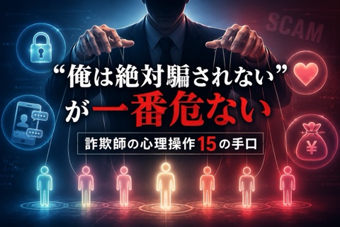 「俺は絶対騙されない」が一番危ない。詐欺師が使う心理操作の手口15選と実被害事例【2026年版】