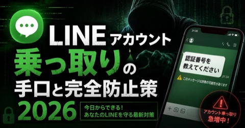 LINEアカウント乗っ取り手口と完全防御法【2026年版】