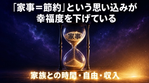 「家事＝節約」という思い込みが幸福度を下げている｜時短家電を先行投資として考える