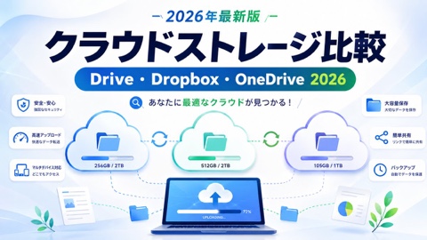 クラウドストレージ比較 Google Drive vs Dropbox vs OneDrive