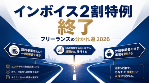 インボイス2割特例終了2026｜フリーランスの分かれ道をやさしく解説
