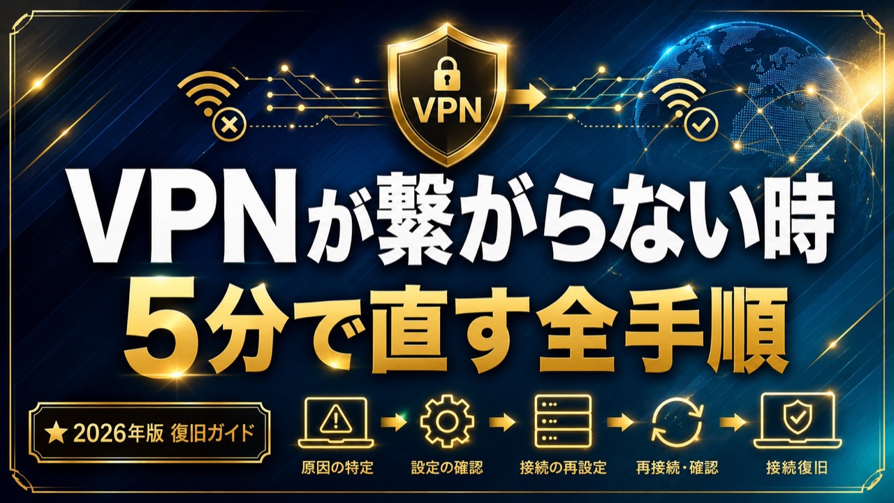 NordVPNが繋がらない時の全対処法【iPhone・Windows・Mac別】2026年版