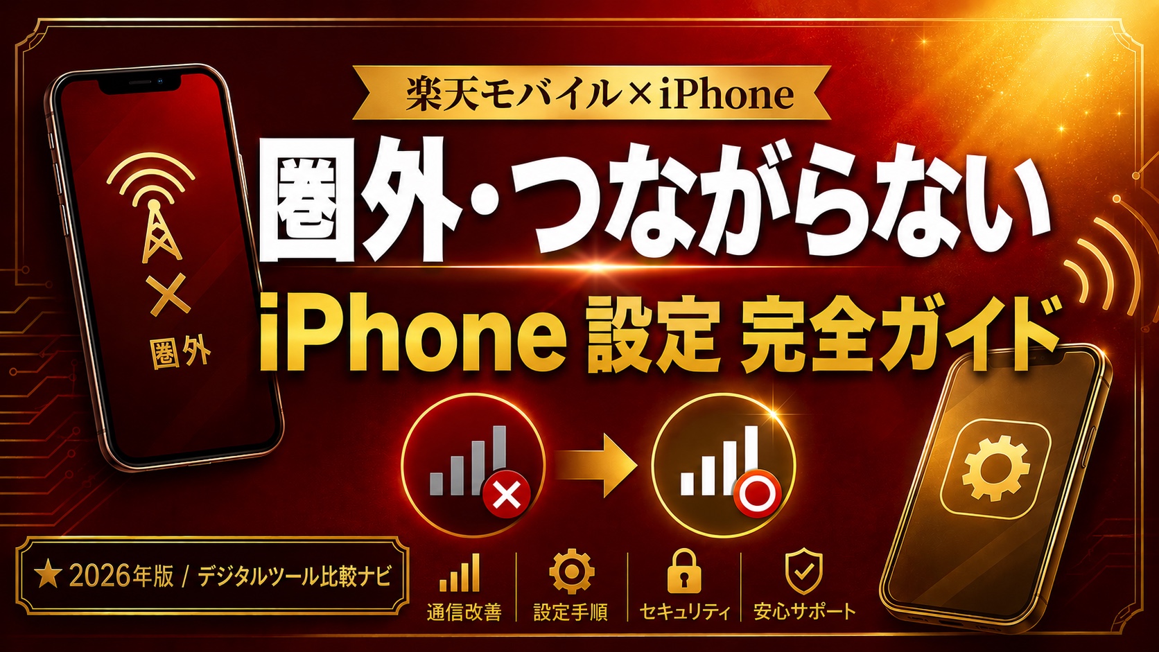 楽天モバイルが圏外・つながらない時の全対処法