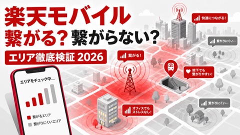 楽天モバイル エリア・繋がりやすさ徹底検証2026｜あなたの生活圏で使えるか