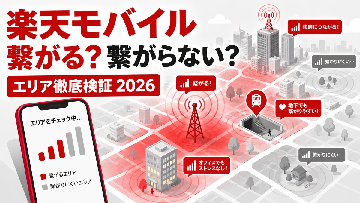 楽天モバイル エリア・繋がりやすさ徹底検証2026｜あなたの生活圏で使えるか