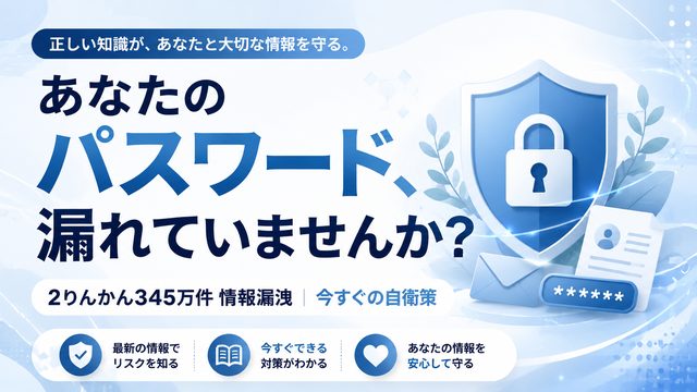 2りんかん345万件 情報漏洩｜今すぐやる自衛策