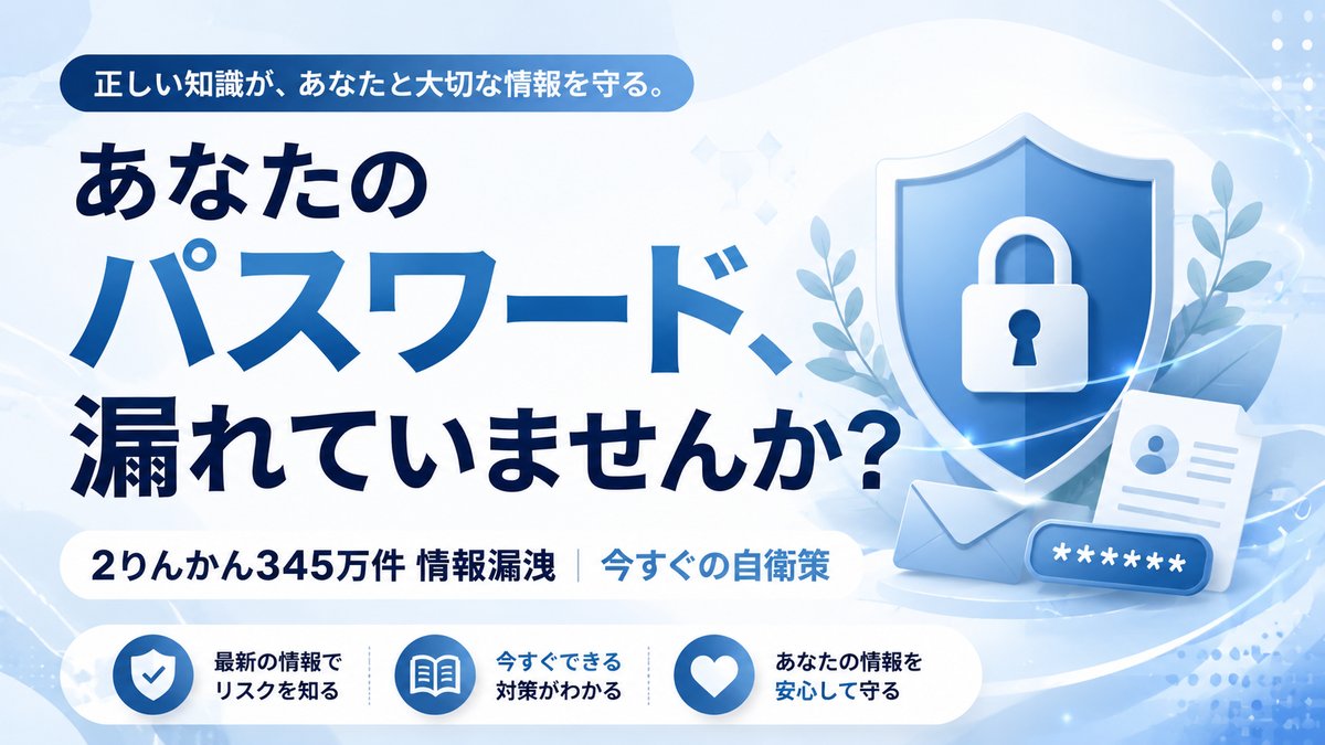 2りんかん345万件 情報漏洩｜あなたが今すぐやる自衛策5つ【2026年】