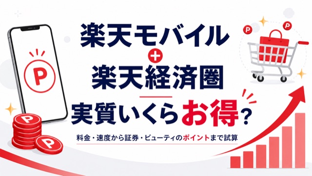 楽天モバイルと楽天経済圏で実質いくら得するか試算