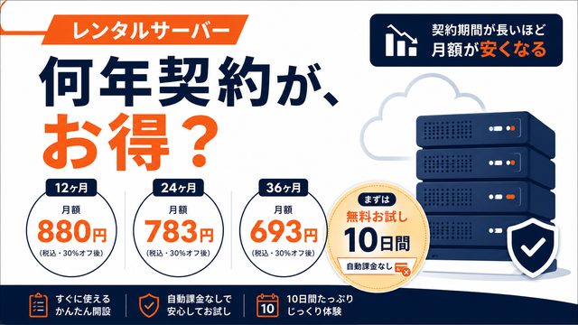 エックスサーバーの契約期間は何年がお得？12/24/36ヶ月比較